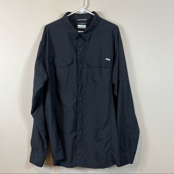 Columbia Black Silver Ridge Lite Trail Shirt 2X Tall - Picture 4 of 9